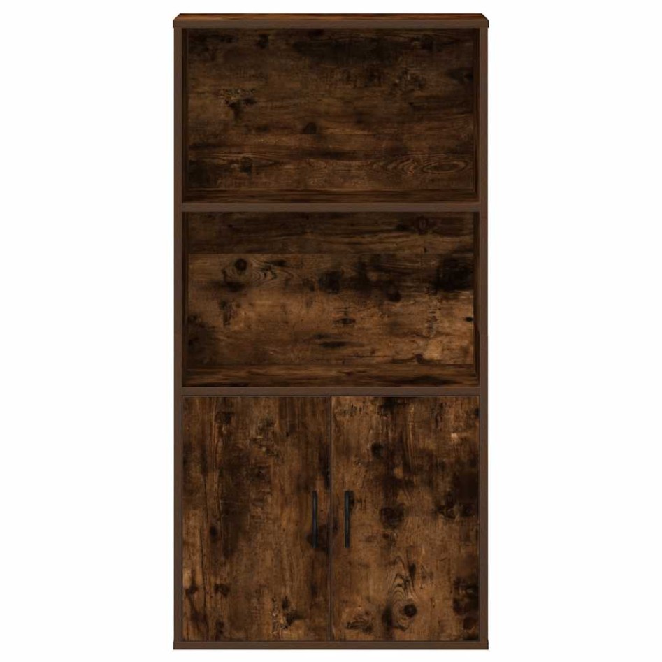 Estantería madera de ingeniería roble ahumado 60x24x120