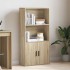Estantería de madera de ingeniería roble sonoma 60x24x120