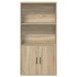 Estantería de madera de ingeniería roble sonoma 60x24x120