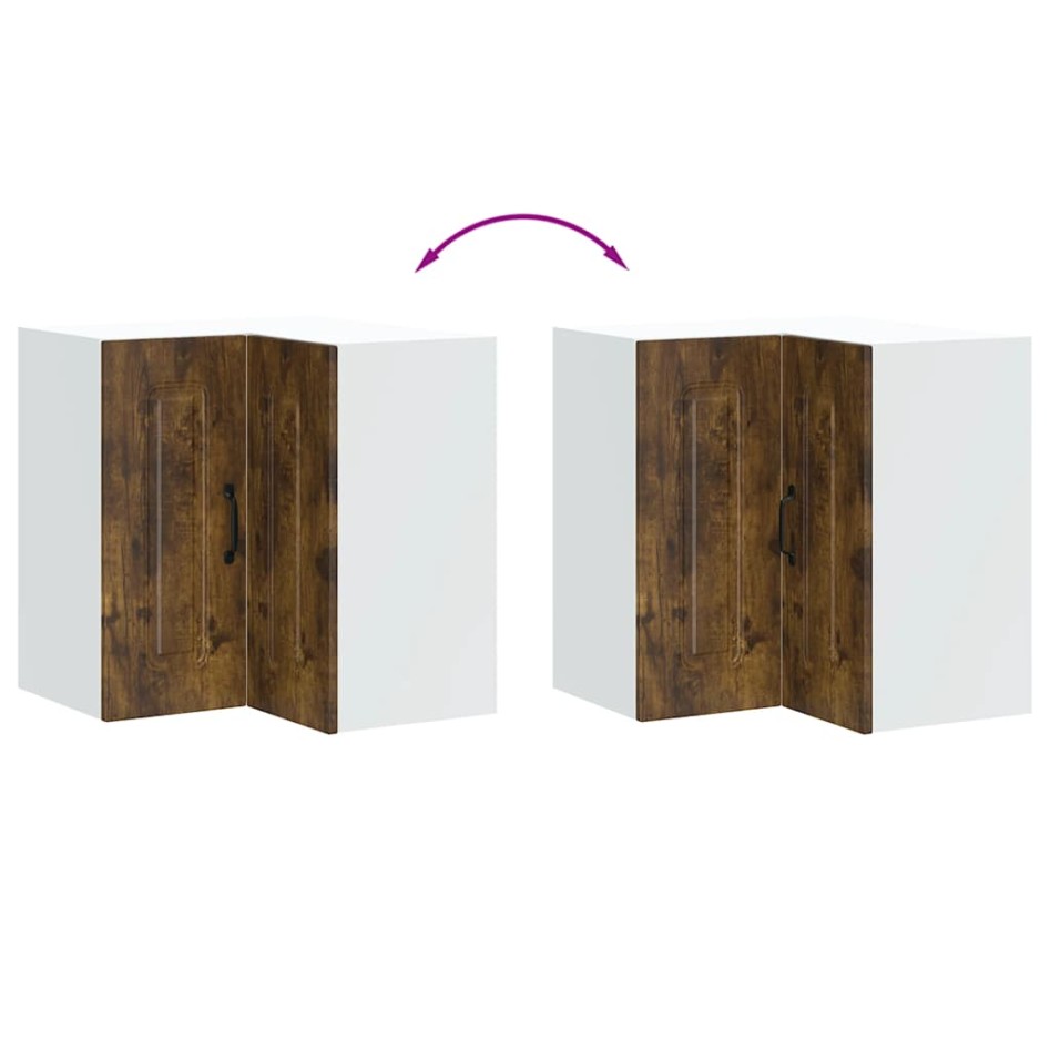 Armario de cocina de esquina de pared Kalmar roble