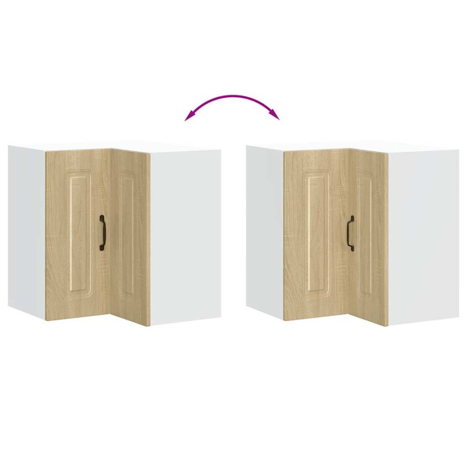 Armario de cocina de esquina de pared Kalmar roble