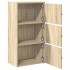 Estantería de madera de ingeniería roble sonoma 40x24x77