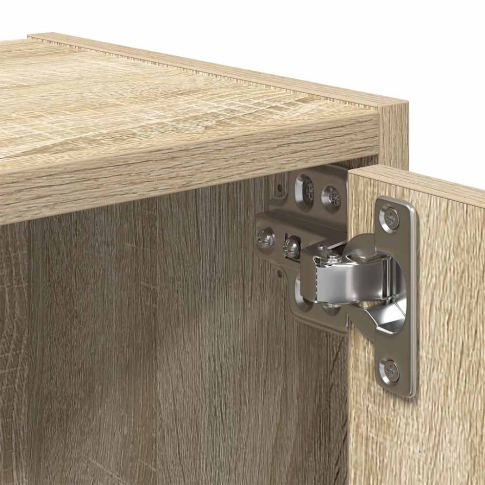 Estantería de madera de ingeniería roble sonoma 40x24x77