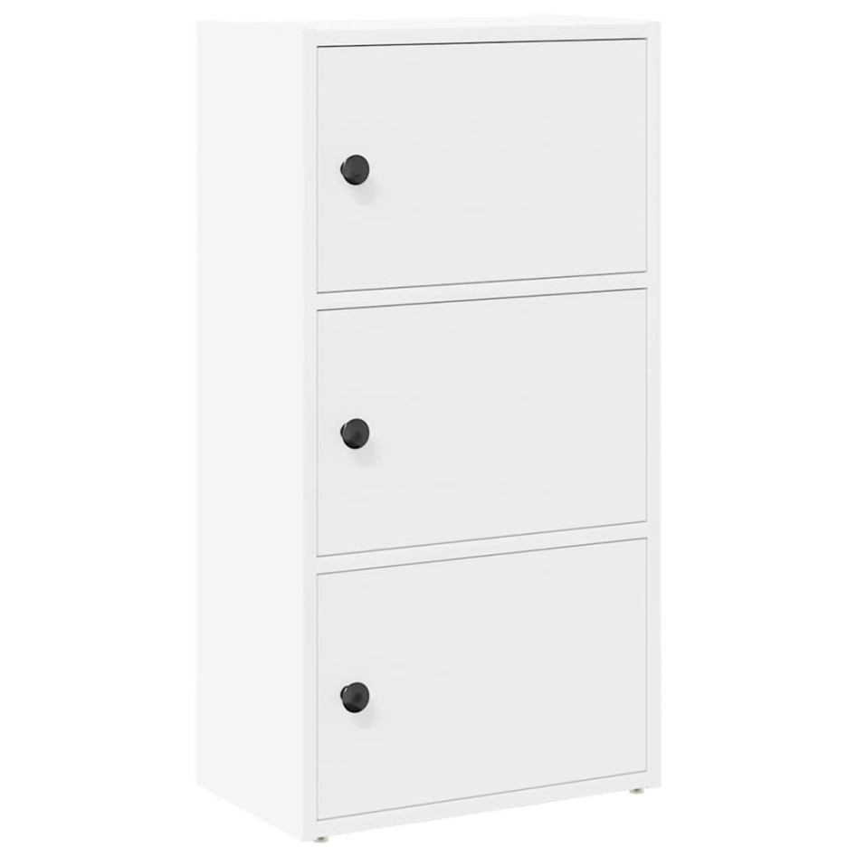 Estantería de madera de ingeniería blanca 40x24x77