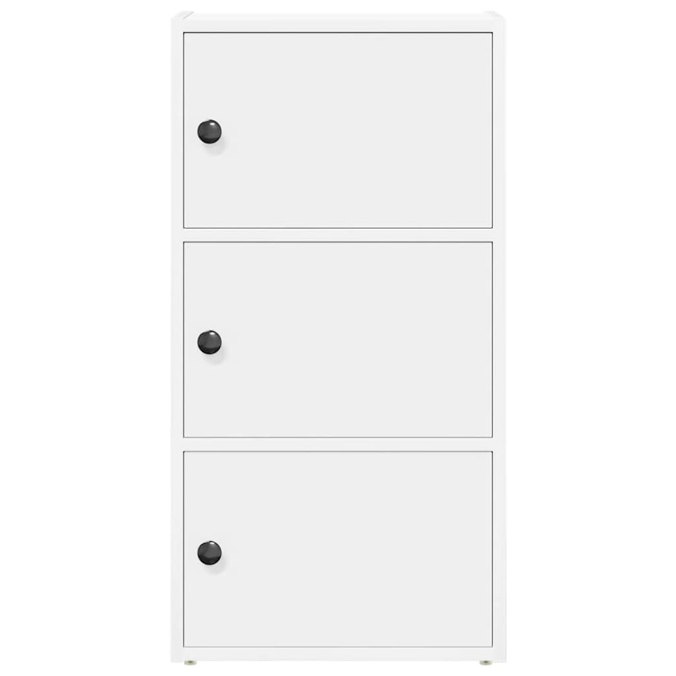 Estantería de madera de ingeniería blanca 40x24x77