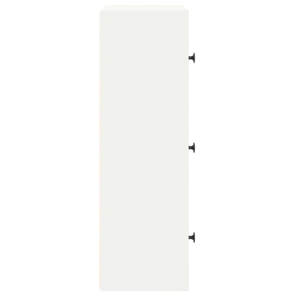 Estantería de madera de ingeniería blanca 40x24x77