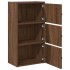 Estantería de madera de ingeniería marrón roble 40x24x77