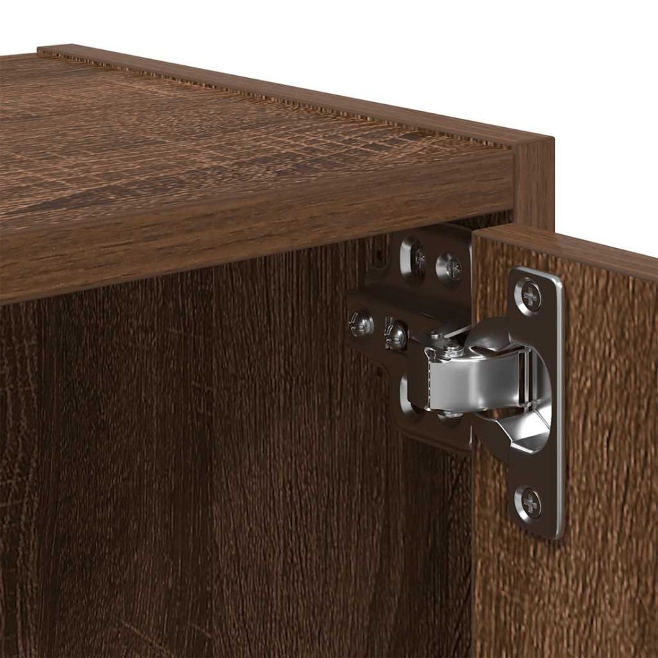 Estantería de madera de ingeniería marrón roble 40x24x77