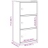 Estantería de madera de ingeniería marrón roble 40x24x77