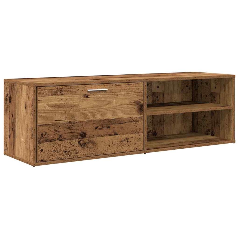 Mueble de TV madera contrachapada envejecida 120x34x37