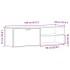 Mueble de TV madera contrachapada envejecida 120x34x37