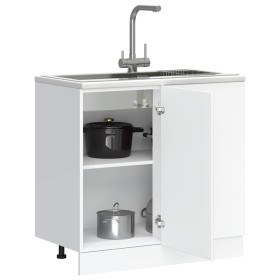 Mueble bajo de cocina Porto madera contrachapada