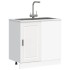 Mueble bajo de cocina Porto madera contrachapada