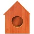 Casa para gatos cera marrón 41x50x50 cm madera maciza