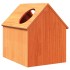 Casa para gatos cera marrón 41x50x50 cm madera maciza
