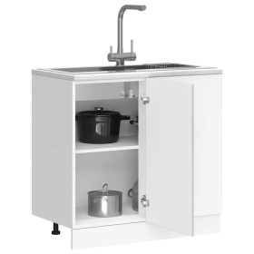 Mueble bajo de cocina porto gris cemento madera