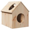 Casa para gatos madera maciza pino 41x50x50 cm