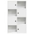 Estantería de madera de ingeniería blanca 60x24x101,5