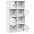 Estantería de madera de ingeniería blanca 60x24x101,5