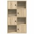 Estantería de madera de ingeniería roble sonoma 60x24x101,5
