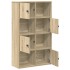Estantería de madera de ingeniería roble sonoma 60x24x101,5