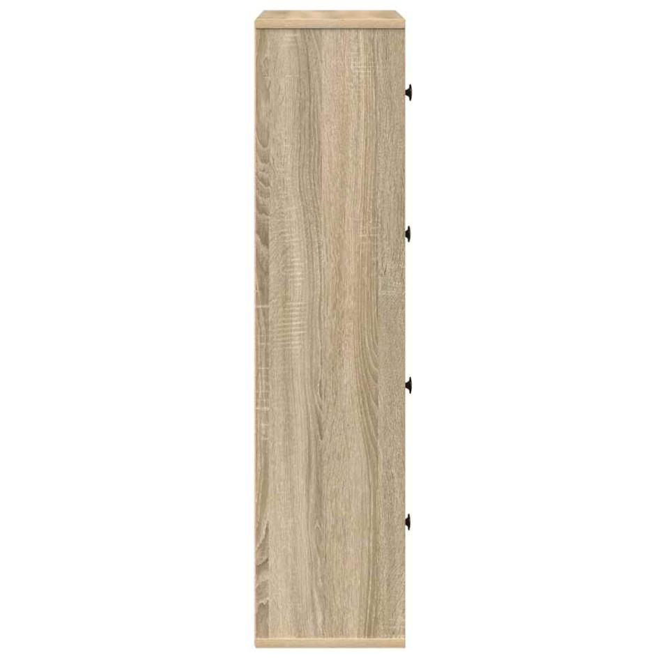 Estantería de madera de ingeniería roble sonoma 60x24x101,5