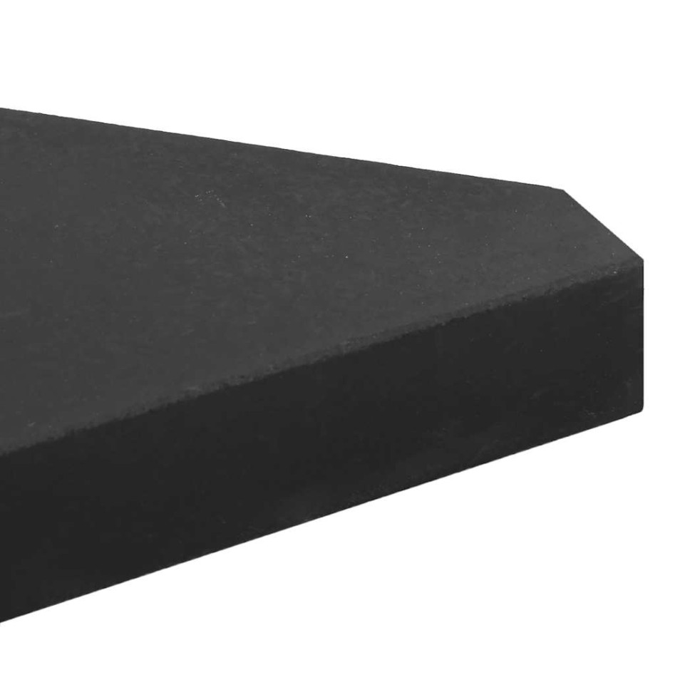 Placa de peso para sombrilla 2uds granito negro triangular