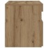 Mesilla de noche con luces LED roble artesanal 60x35x40