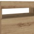 Mesilla de noche con luces LED roble artesanal 60x35x40