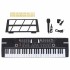 Teclado eléctrico de piano de 61 teclas con atril para