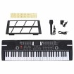 Teclado eléctrico de piano de 61 teclas con atril para niños