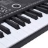 Teclado eléctrico de piano de 61 teclas con atril para