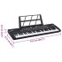 Teclado eléctrico de piano de 61 teclas con atril para