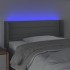 Cabecero con LED de tela gris claro 103x16x78/88