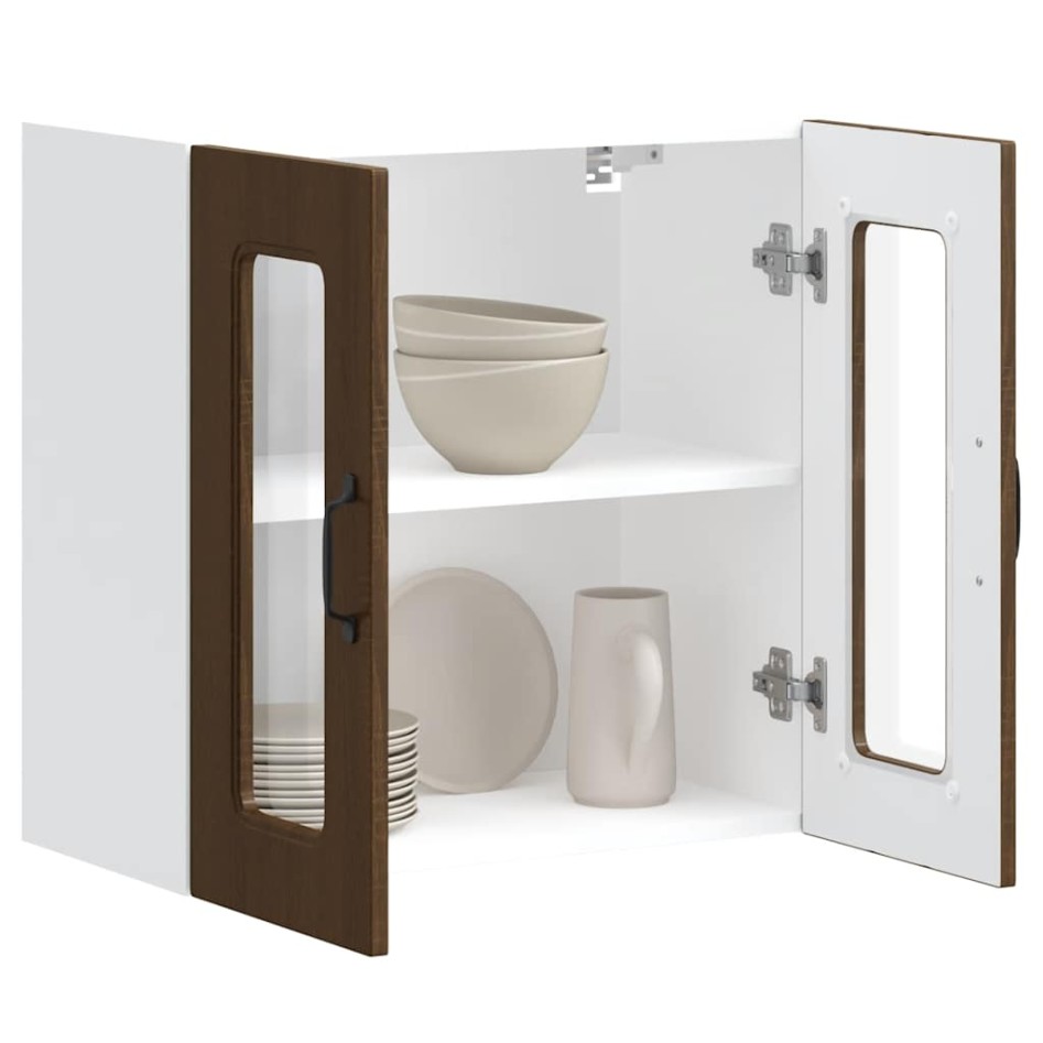 Armario pared cocina puerta de cristal Kalmar roble