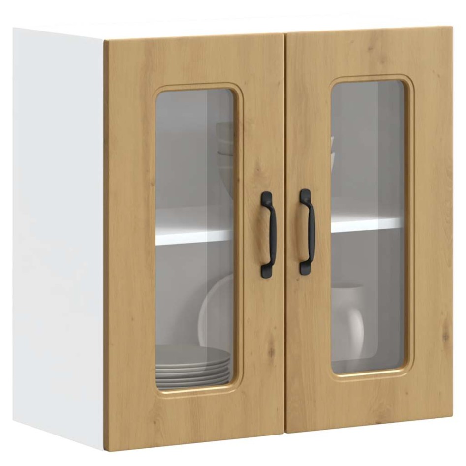 Armario pared cocina puerta de cristal Kalmar roble