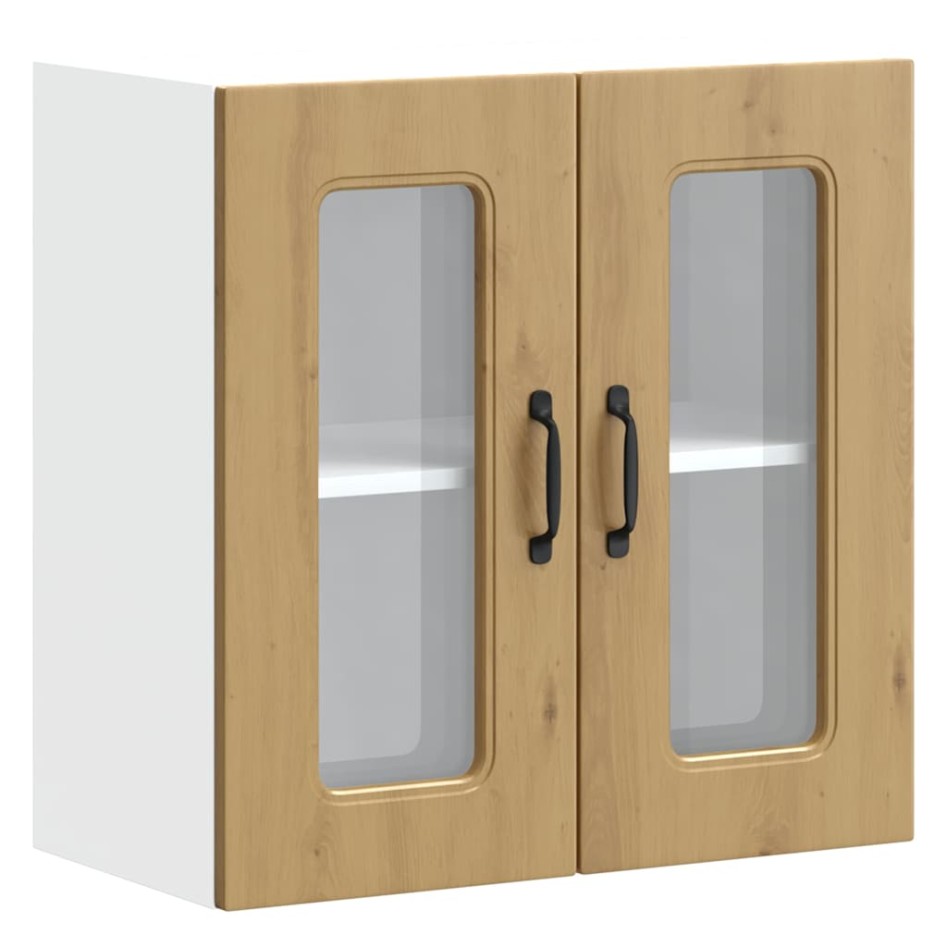 Armario pared cocina puerta de cristal Kalmar roble