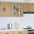 Armario pared cocina puerta de cristal Kalmar roble