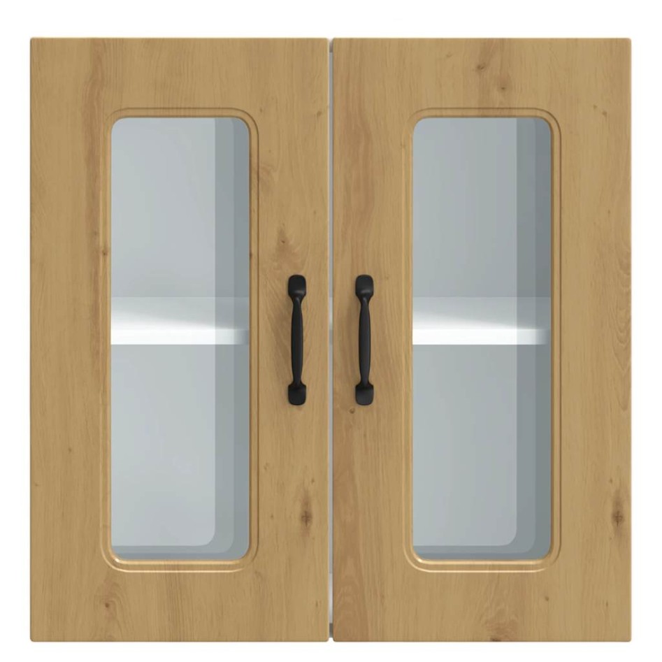 Armario pared cocina puerta de cristal Kalmar roble