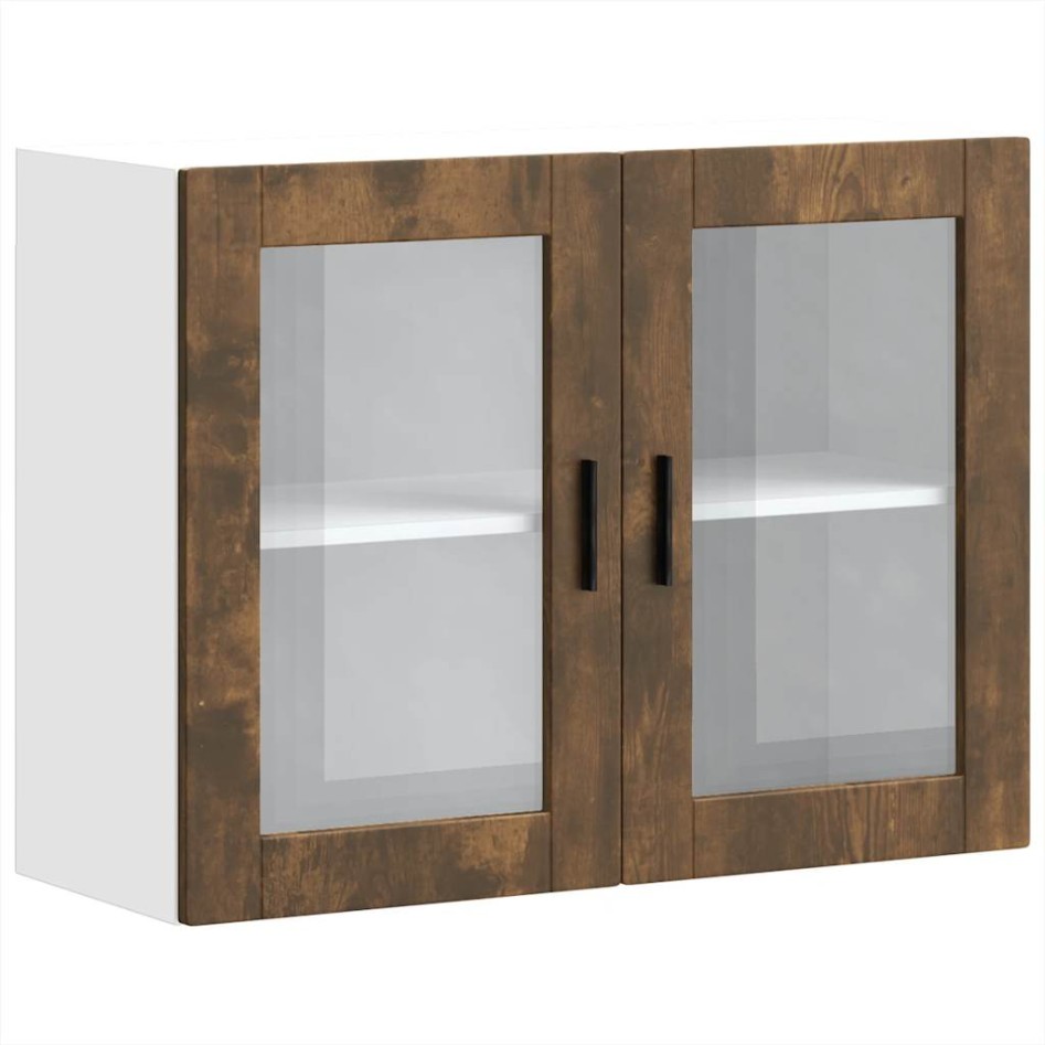 Armario de pared para cocina puerta cristal Porto roble