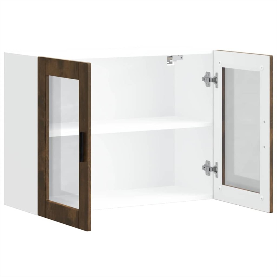 Armario de pared para cocina puerta cristal Porto roble