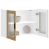 Armario de pared para cocina puerta cristal Porto roble