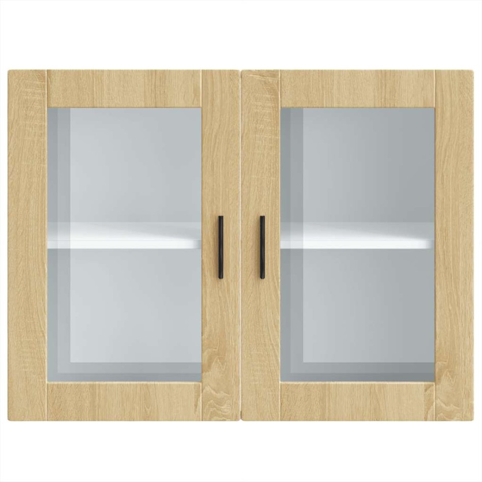 Armario de pared para cocina puerta cristal Porto roble
