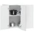 Mueble esquinero cocina Lucca madera contrachapada gris