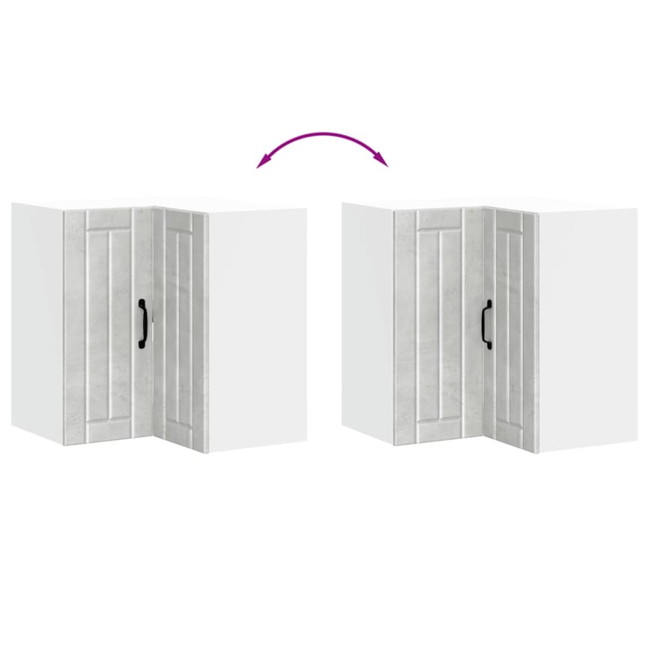 Mueble esquinero cocina Lucca madera contrachapada gris