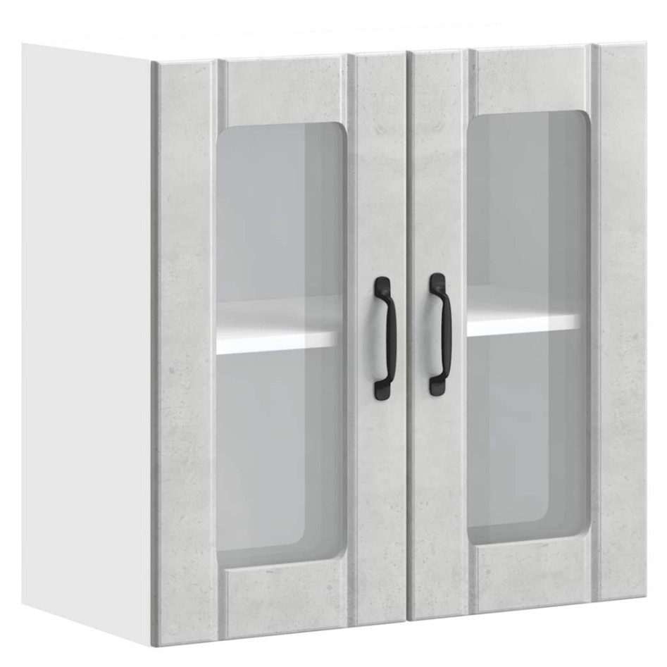 Armario pared cocina puerta de cristal Lucca gris