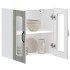 Armario pared cocina puerta de cristal Lucca gris
