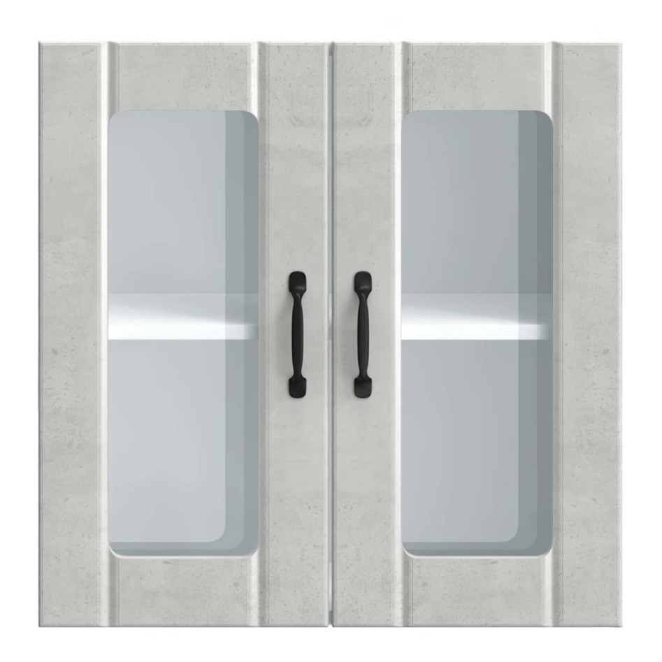 Armario pared cocina puerta de cristal Lucca gris