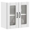 Armario pared cocina puerta de cristal Lucca blanca