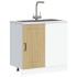 Mueble bajo de cocina Kalmar madera ingeniería de roble